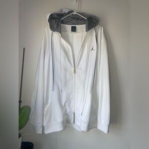 Air Jordan White Zip-Up Hoodie